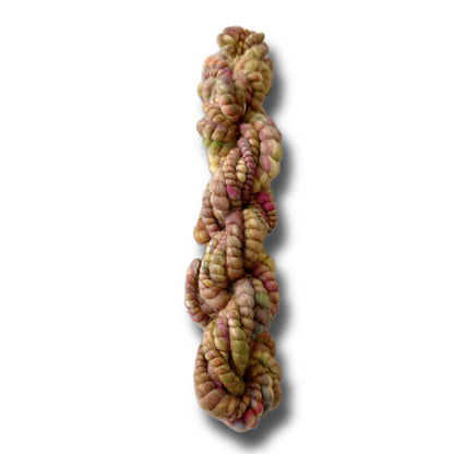 Hand Spun Art Yarn, AUTUMN LEAVES Core Spun for weaving, knitting or crochet